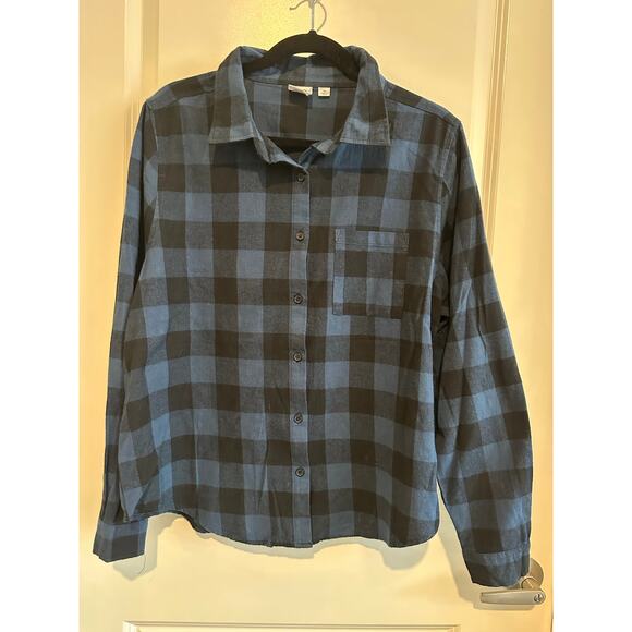 Grateful Dead Blue Plaid “Bertha” Skull and Roses Logo  Flannel Sz. Medium - Picture 2 of 5